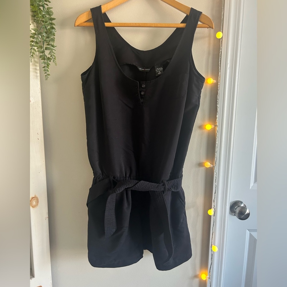 New York & Company Black Short Romper Jumpsuit